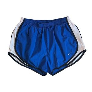 Nike Dri-fit Blue and White Women’s Athletic Shorts Medium